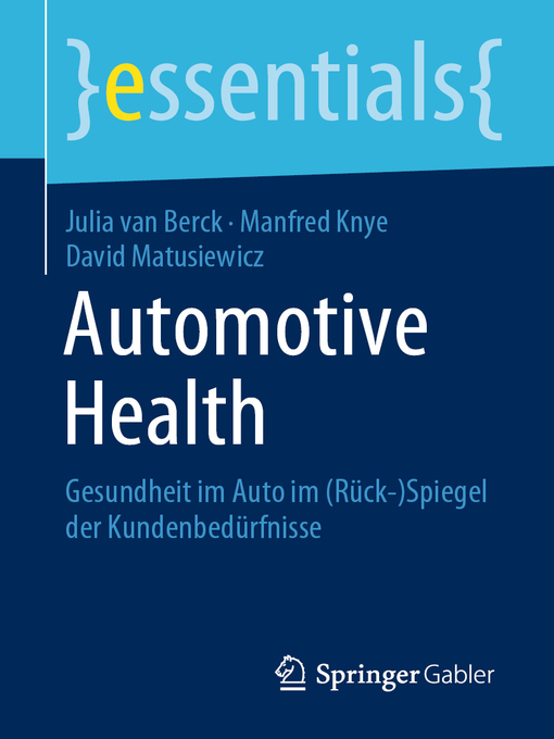 Title details for Automotive Health by Julia van Berck - Available